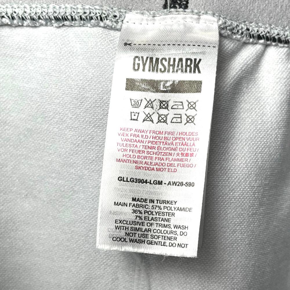 Gymshark Flex Light Grey Marl Black Leggings Large - Picture 3 of 6